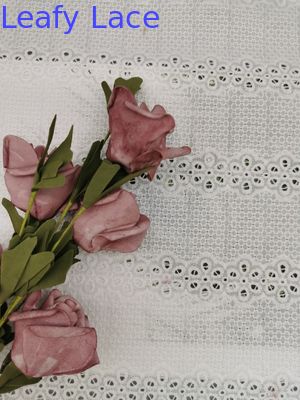 Linear Broderie Embroidered Eyelet Fabric 100% Cotton Nightgown Fabric