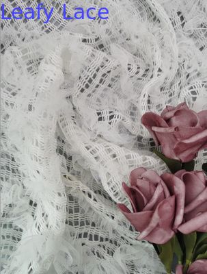 White 3D Floral Lace Fabric Children Dress Fabric Crochet Lace