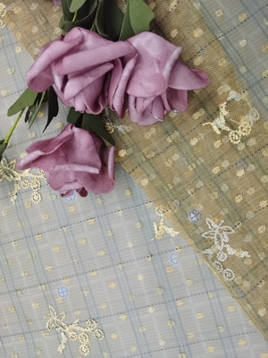 Embroidery Lace Printing Fabric Printed Lace Fabric Printred Tulle Lace