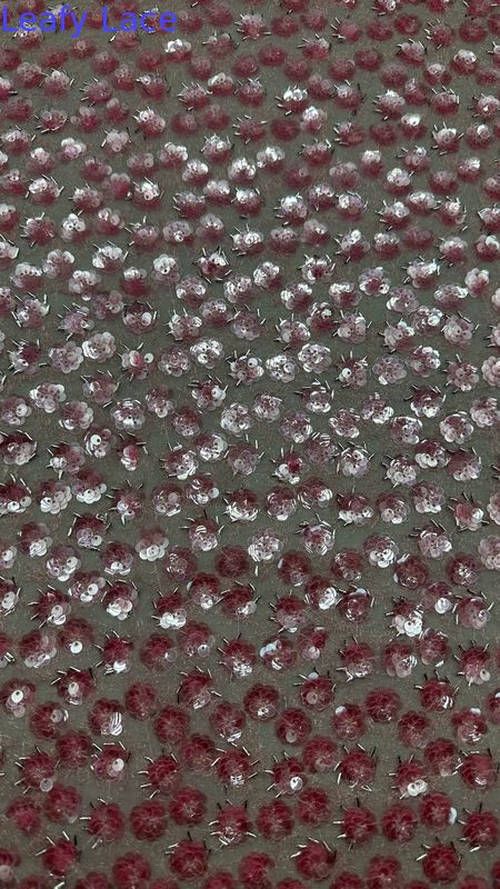 Beautiful Sequin Embroiderey Metallic Fabric Durable and Elegant Luxury Sequin Embroidery Fabric Wedding Party Occasions Sequin Embroidery Fabric