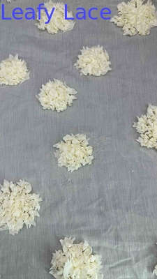 3D Laser Out Rose Fancy Fabric By The Yard Màu thêu vải nữ trang phục cho các thương hiệu may mặc