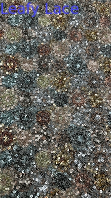 Màu sắc 100% Polyester phong cách Sequin vải thêu cho trang phục thời trang