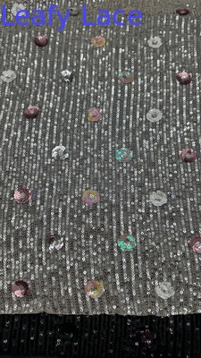 Lông Luxury Sequin thêu vải renda 3D hoa thanh lịch trang trí cưới