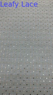 Seuqin thêu vải Lusiate Sequin thêu vải renda lá Luxury dịp cưới vải