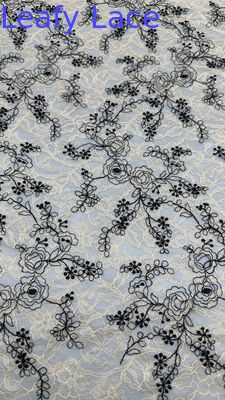 Phong thêu Đêm Phong thêu vải mạc lá Luxury Occasion Wedding Fabric