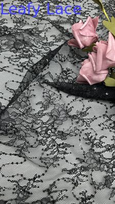 100% vải thêu bông thanh lịch và thở được thêu vải renda lá vải thời trang sang trọng