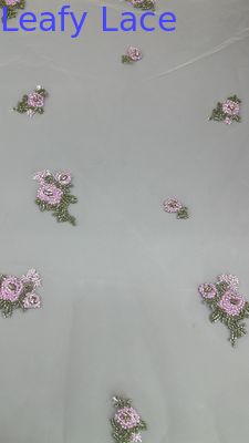 Vải đan hoa đan hoa đan thêu Lưới đan thêu Hít vải Lễ ăn mặc Vải sinh nhật