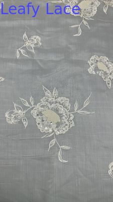 3D hoa Tulle Mesh vải thở Mesh renda vải lá Sequin vải