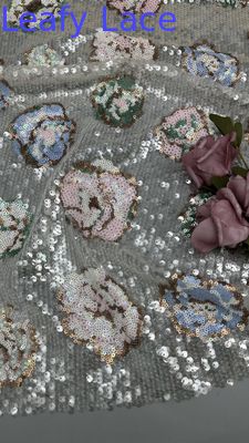 Vải đốm đốm được thêu sáng 100% polyester