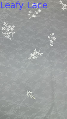 Thuần dệt Tulle Mesh Sequin Shining Leafy New Collection Floral Lace Fabric Lễ hội