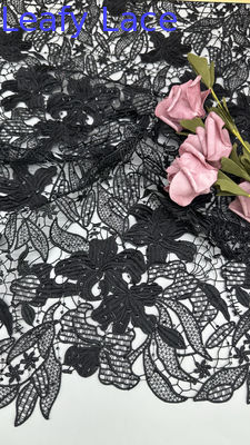 Chantilly Dent Luxury Chemical Dent Fabric Leafy Romantic Dent cho trang phục và váy cưới