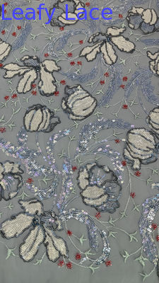 Mesh đất lá Sequins vải mạc cho thanh lịch Hít thở chất lượng cao Đồ ăn tối trang trí sáng