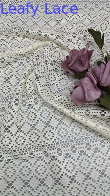 Cotton thêu dệt dệt thêu rỗng-up sang trọng cho bộ sưu tập mới váy