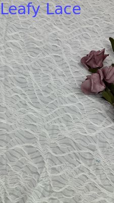 Vải mạc mạc màu trắng lưới đan Xổ-up sang trọng cho mùa hè trang phục bữa tiệc