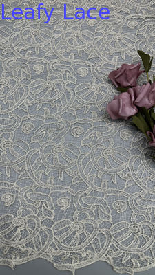 Vải ren Chantilly Pháp 100% polyester dùng cho áo choàng, váy, màu trắng rỗng cho váy cưới