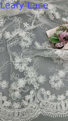 Ren ren thêu hoa 3D với kết cấu nhiều lớp nghệ thuật bằng lưới cho váy dạ hội nổi bật