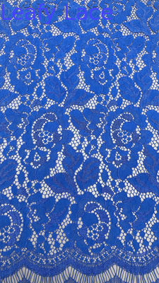 Blue Lace thêu vải hoa Mô hình laser Hollow-up cho bữa tiệc váy quần áo