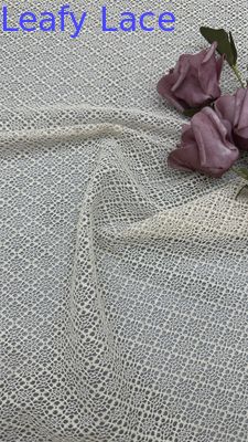 100% Vải Cotton Trắng Ren Lưới Hiệu Ứng Khoét Rỗng Cho Váy Cưới Buổi Tối Nghệ Thuật
