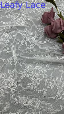 Vải lưới Tulle thiết kế mới ren trắng họa tiết hoa thoáng khí cho váy thường ngày