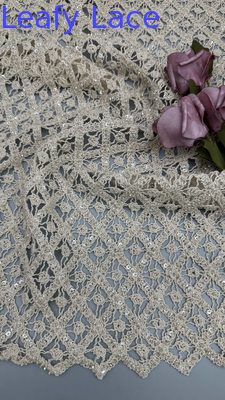 Vải ren thừng 100% cotton hình tròn 100% cotton dùng cho đầm dạ hội
