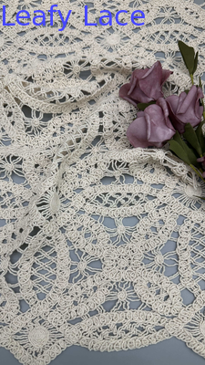 Vải ren lá thừng chất lượng cao 100% cotton hình tròn dùng cho váy dạ hội, quần áo