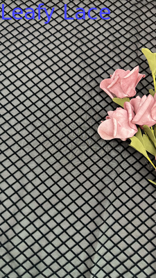 Đồ vải renda dây Rhombus Flocking tùy chỉnh cho váy tiệc