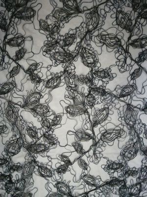 Chất liệu ren móc bằng nylon poly màu đen cho váy cưới