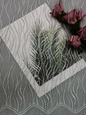 Vải ren kim loại Chantilly Pháp có vỏ sò