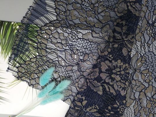 Lông mi kim loại Lurex vỏ sò Cạnh vải ren cho trang phục phụ nữ