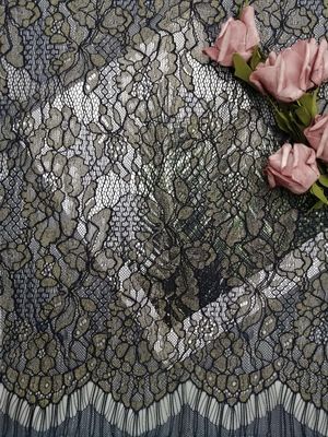 Lông mi kim loại Lurex vỏ sò Cạnh vải ren cho trang phục phụ nữ