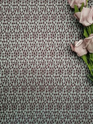 Bộ đồ giường Các sản phẩm lưới thêu rượu vang đỏ chấm bi Vải tuyn
