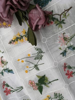 80 Yards Cotton 9 màu Vải ren hoa 3D thêu