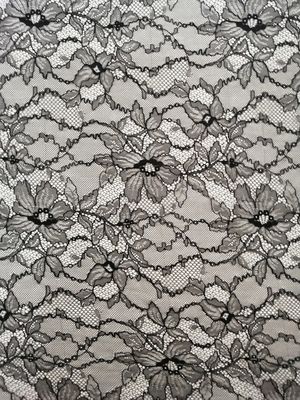 100% Polyester Pháp vải ren Chantilly
