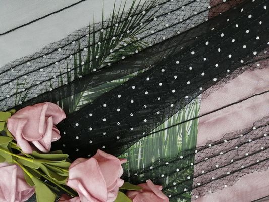 Vải lưới chấm bi nổi