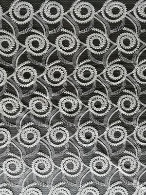 100 thước Trắng thêu ren vải polyester mờ