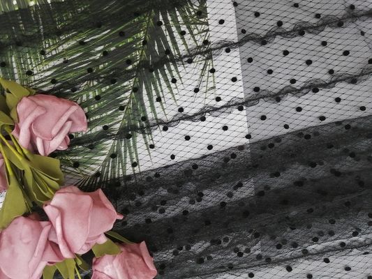 100 Yards vải tuyn ren xếp lớp thêu lưới