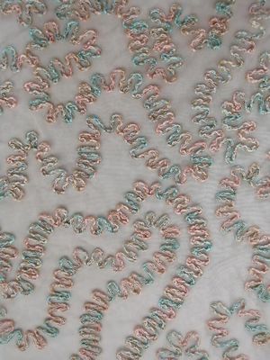 Crochet Corded Lurex thêu kim loại vải ren