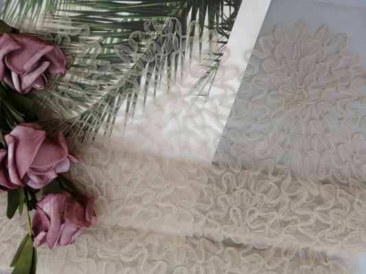 Crochet Tulle Mesh Swiss Floral Lace Applique vải