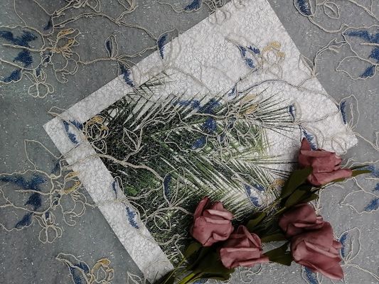 Vải tuyn thêu hoa Lurex