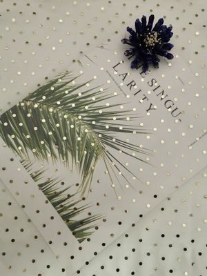 Ngà Tulle Mesh Foil In Polka Dot Metallic Glitter Vải