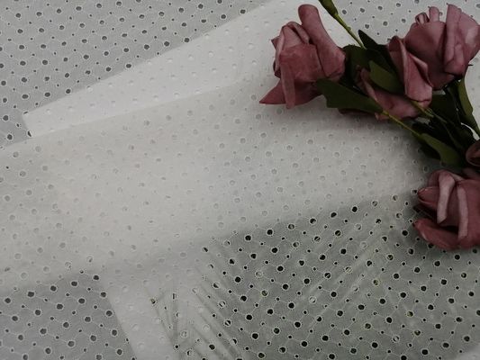 Sakura Cherry Blossom Thread Màu trắng thêu mắt vải
