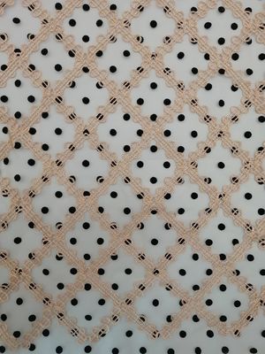 125 cm Polka Dot Thêu Vải Tuyn lưới