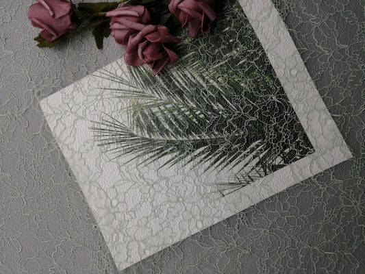 100% Polyester có dây vải ren Vải thêu màu tùy chỉnh