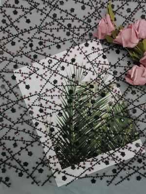 Vải lưới thêu ren nhiều màu