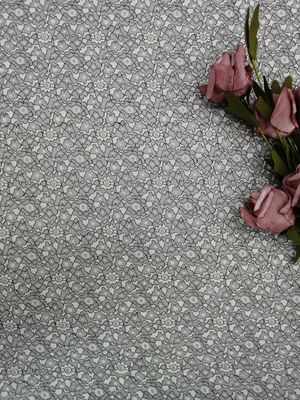 Trắng Đen Hai tông màu Ren Vải Tulle Thêu Polyester Nylon Ren Trang trí