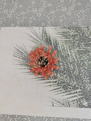 Ivory Small Floral Trim Fabric 100% Polyester lá vải ren