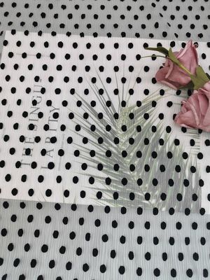 Vải tuyn đen chấm bi vải lưới xếp nếp xếp nếp