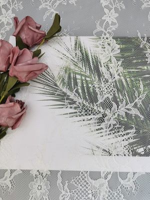Vải tuyn lưới thêu bông