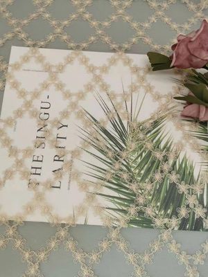 Vải tuyn Thêu kim loại Vải ren trang phục buổi tối