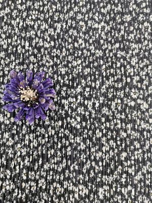 Hoa cúc 100% Polyester lưới in vải ren xếp ly